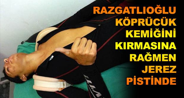 Köprücük kemiğini kırmasına rağmen Jerez pistinde